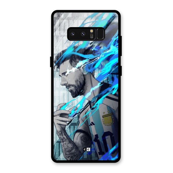 Electrifying Soccer Star Glass Back Case for Galaxy Note 8