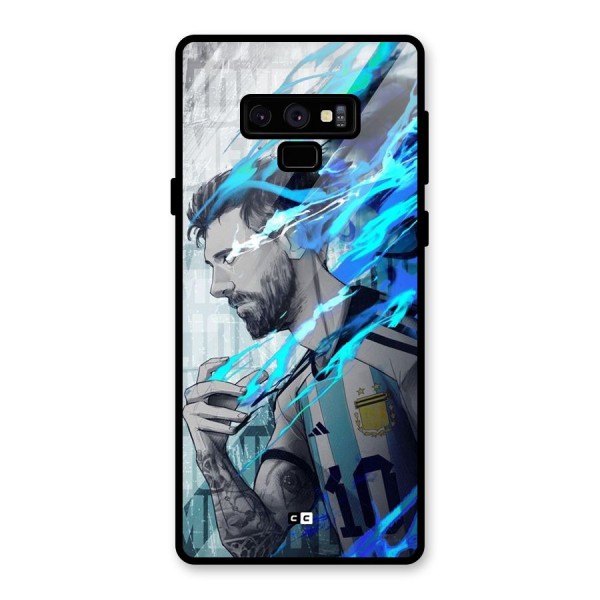 Electrifying Soccer Star Glass Back Case for Galaxy Note 9