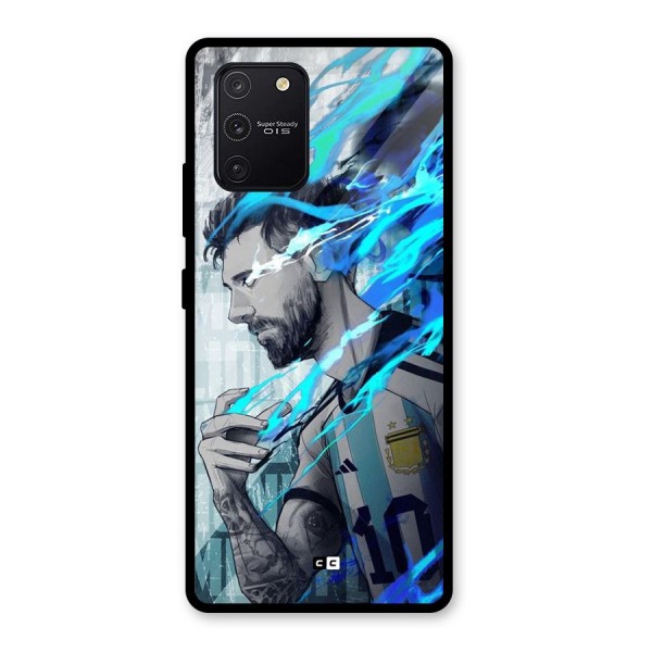 Electrifying Soccer Star Glass Back Case for Galaxy S10 Lite