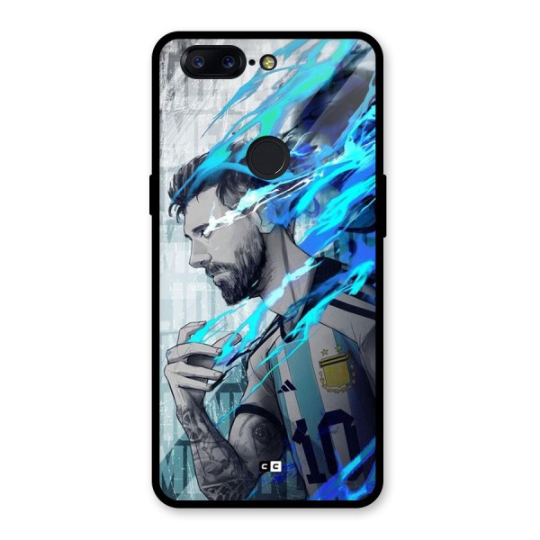 Electrifying Soccer Star Glass Back Case for OnePlus 5T