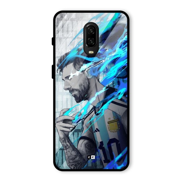 Electrifying Soccer Star Glass Back Case for OnePlus 6T