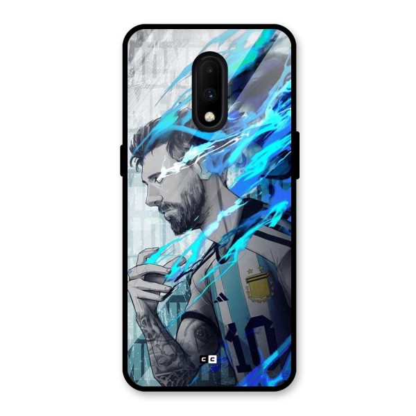 Electrifying Soccer Star Glass Back Case for OnePlus 7