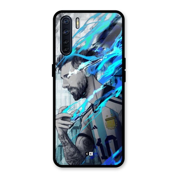 Electrifying Soccer Star Glass Back Case for Oppo F15