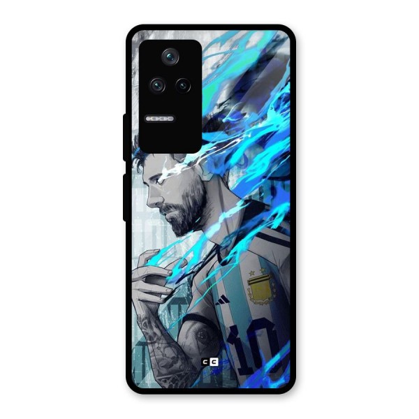Electrifying Soccer Star Glass Back Case for Poco F4 5G