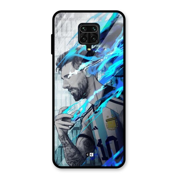 Electrifying Soccer Star Glass Back Case for Poco M2 Pro