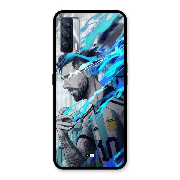 Electrifying Soccer Star Glass Back Case for Realme X7