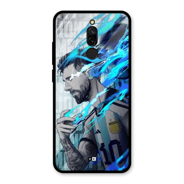 Electrifying Soccer Star Glass Back Case for Redmi 8