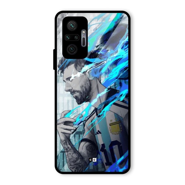 Electrifying Soccer Star Glass Back Case for Redmi Note 10 Pro Max