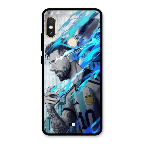 Electrifying Soccer Star Glass Back Case for Redmi Note 5 Pro