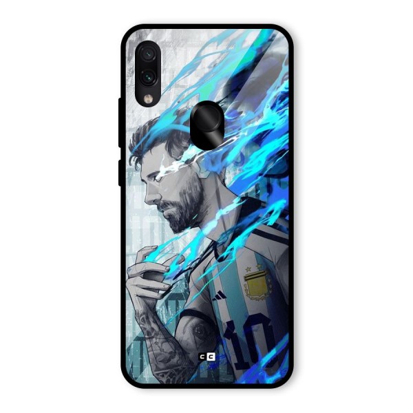 Electrifying Soccer Star Glass Back Case for Redmi Note 7