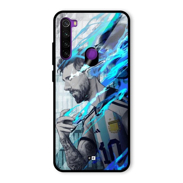 Electrifying Soccer Star Glass Back Case for Redmi Note 8
