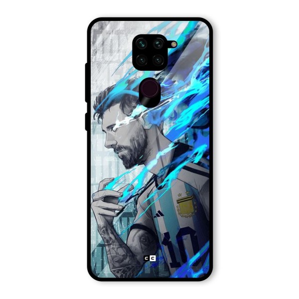 Electrifying Soccer Star Glass Back Case for Redmi Note 9