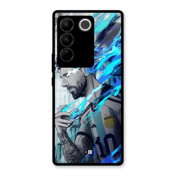 Electrifying Soccer Star Glass Back Case for Vivo V27