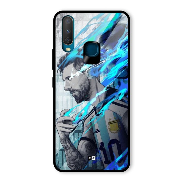 Electrifying Soccer Star Glass Back Case for Vivo Y12