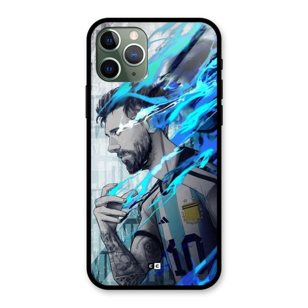 Electrifying Soccer Star Glass Back Case for iPhone 11 Pro
