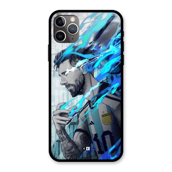 Electrifying Soccer Star Glass Back Case for iPhone 11 Pro Max