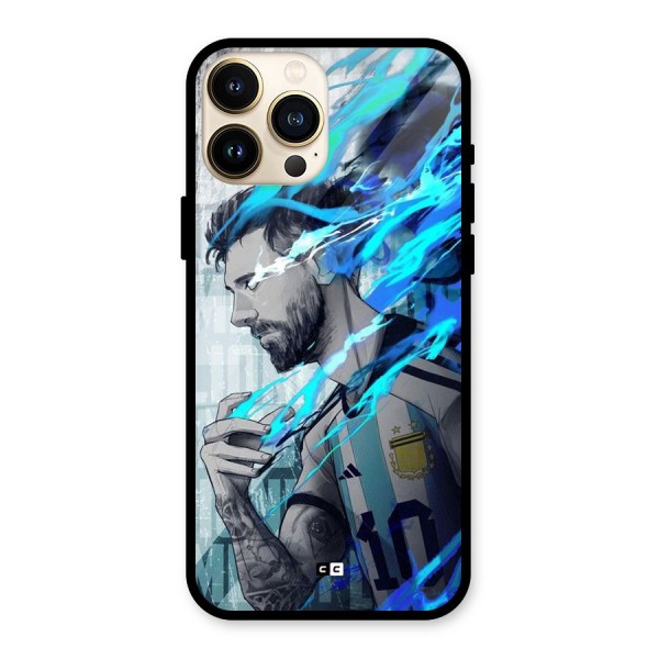 Electrifying Soccer Star Glass Back Case for iPhone 13 Pro Max