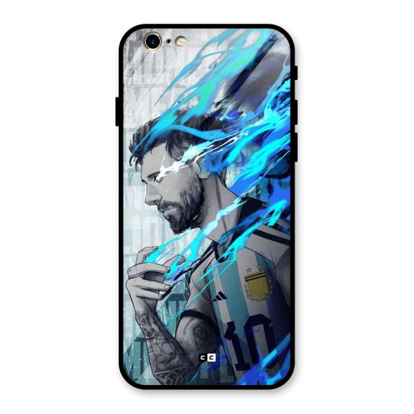 Electrifying Soccer Star Glass Back Case for iPhone 6 6S