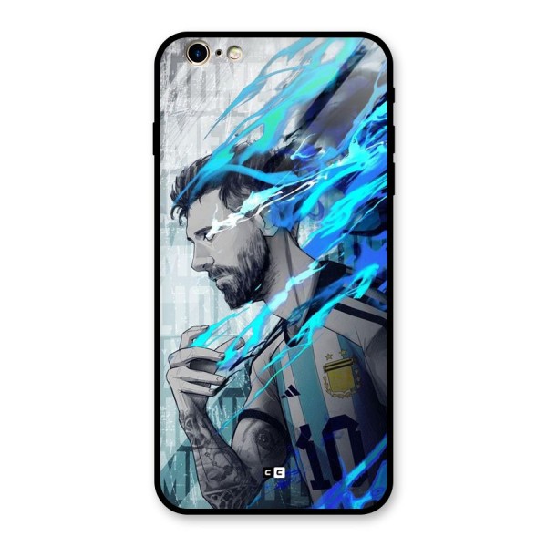 Electrifying Soccer Star Glass Back Case for iPhone 6 Plus 6S Plus