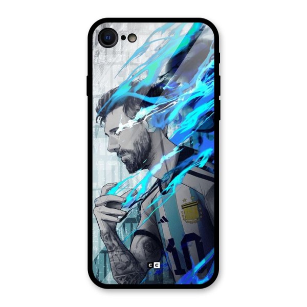Electrifying Soccer Star Glass Back Case for iPhone 7