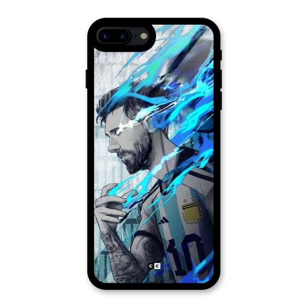 Electrifying Soccer Star Glass Back Case for iPhone 8 Plus