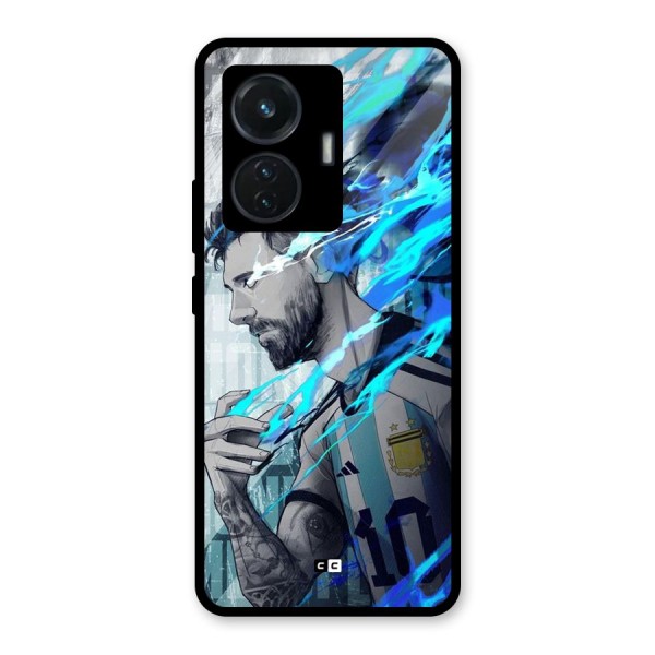 Electrifying Soccer Star Glass Back Case for iQOO Z6 44W