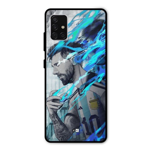 Electrifying Soccer Star Metal Back Case for Galaxy A51