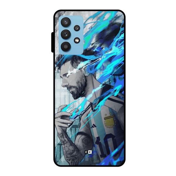 Electrifying Soccer Star Metal Back Case for Galaxy M32 5G