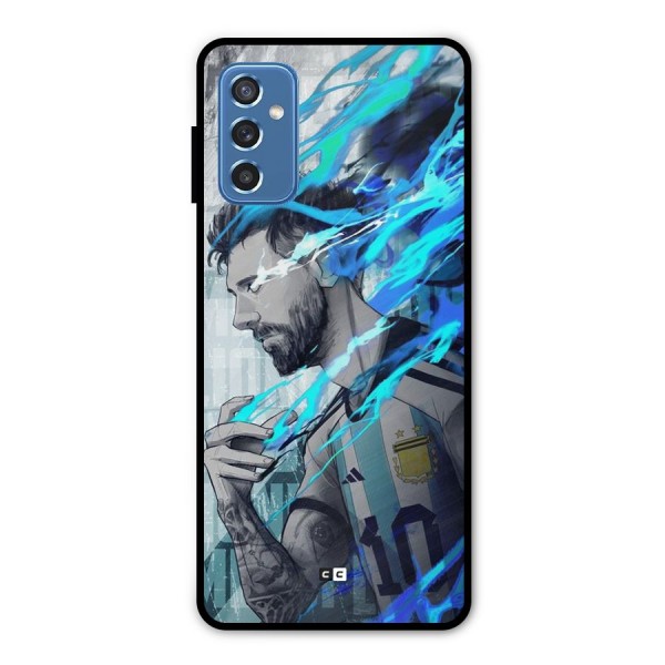 Electrifying Soccer Star Metal Back Case for Galaxy M52 5G