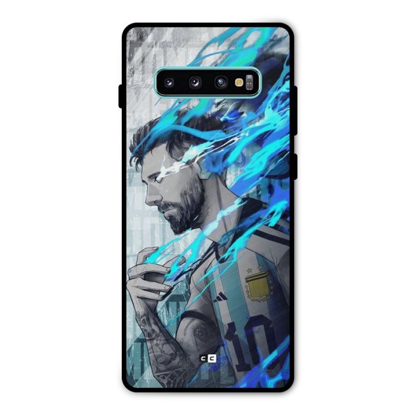 Electrifying Soccer Star Metal Back Case for Galaxy S10 Plus
