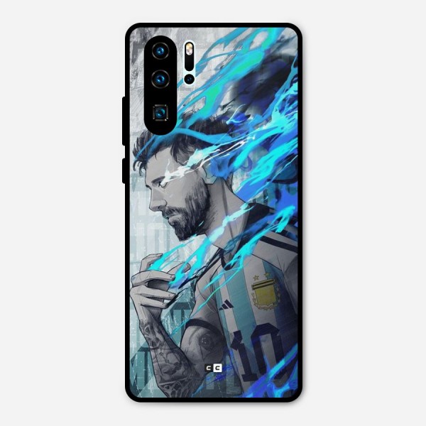 Electrifying Soccer Star Metal Back Case for Huawei P30 Pro