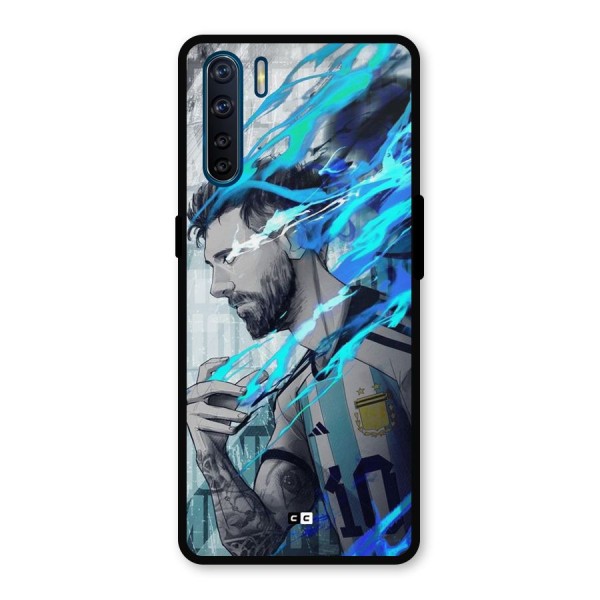 Electrifying Soccer Star Metal Back Case for Oppo F15