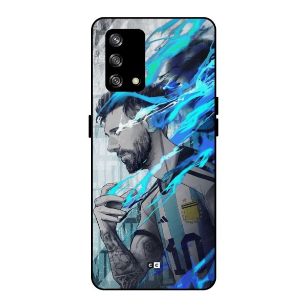 Electrifying Soccer Star Metal Back Case for Oppo F19s