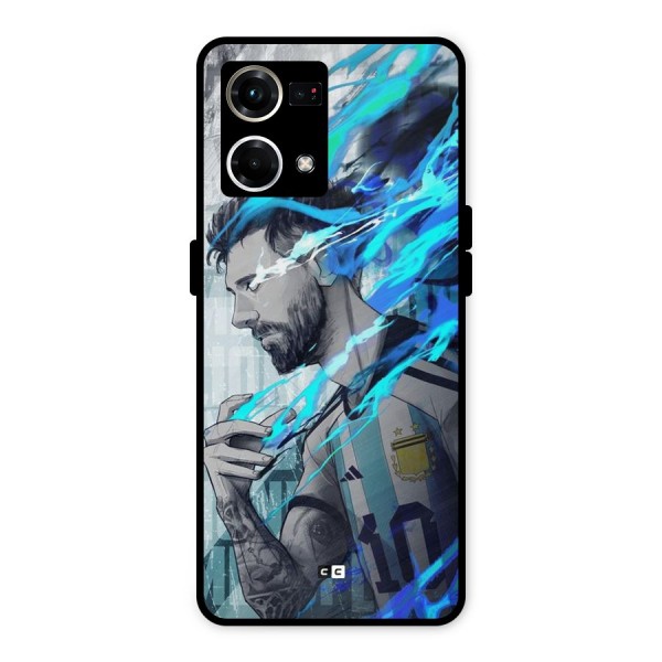Electrifying Soccer Star Metal Back Case for Oppo F21s Pro 4G