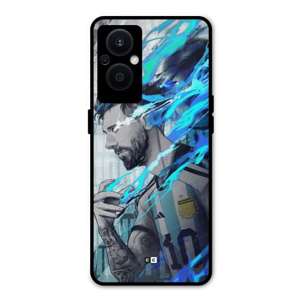 Electrifying Soccer Star Metal Back Case for Oppo F21s Pro 5G