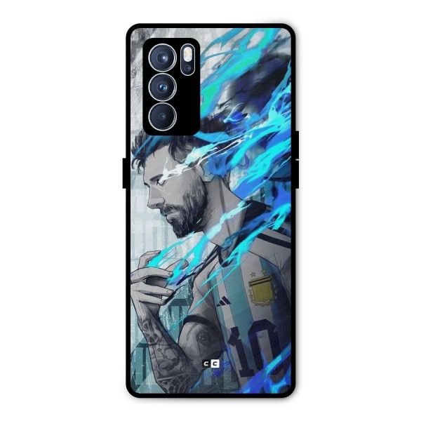 Electrifying Soccer Star Metal Back Case for Oppo Reno6 Pro 5G