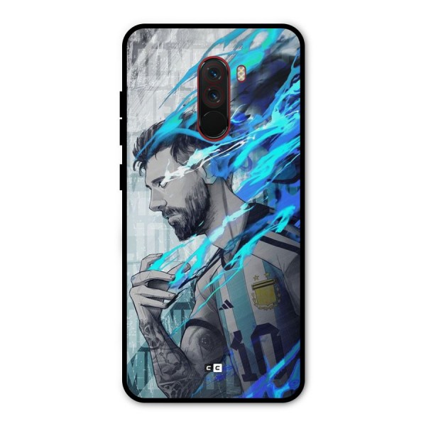 Electrifying Soccer Star Metal Back Case for Poco F1