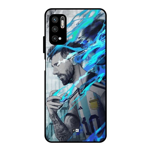 Electrifying Soccer Star Metal Back Case for Poco M3 Pro 5G