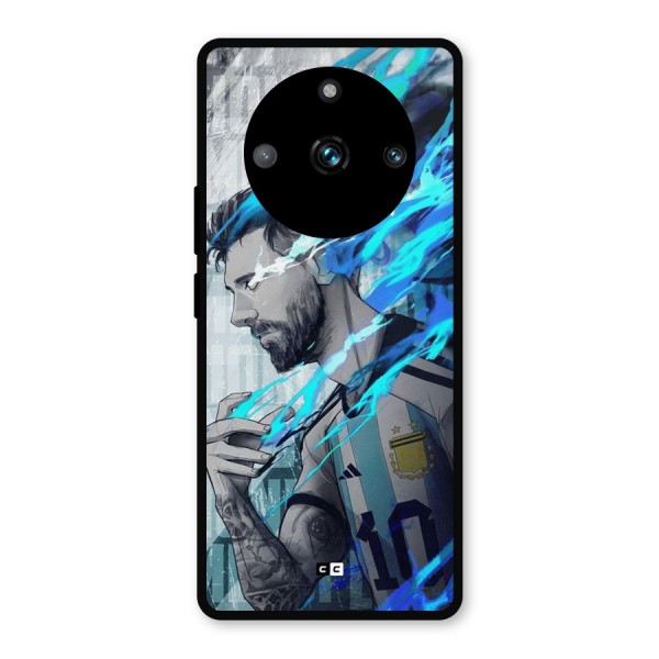 Electrifying Soccer Star Metal Back Case for Realme 11 Pro Plus