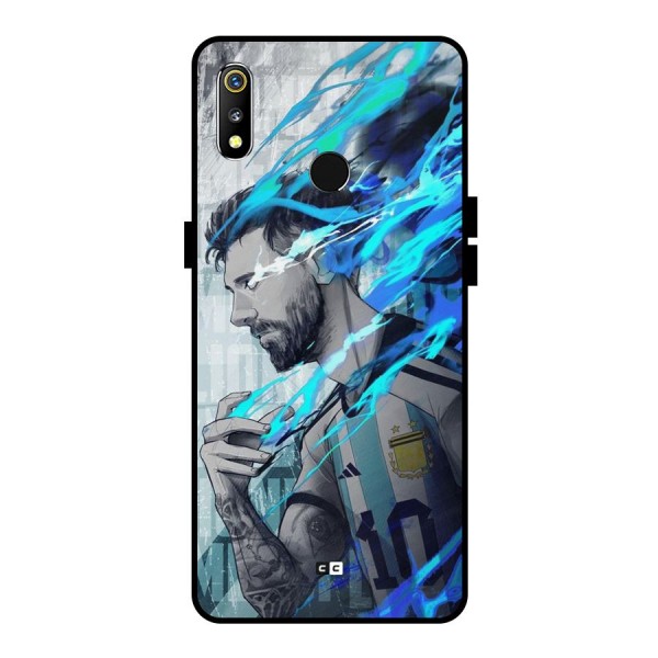 Electrifying Soccer Star Metal Back Case for Realme 3