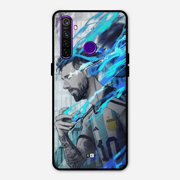 Electrifying Soccer Star Metal Back Case for Realme 5 Pro