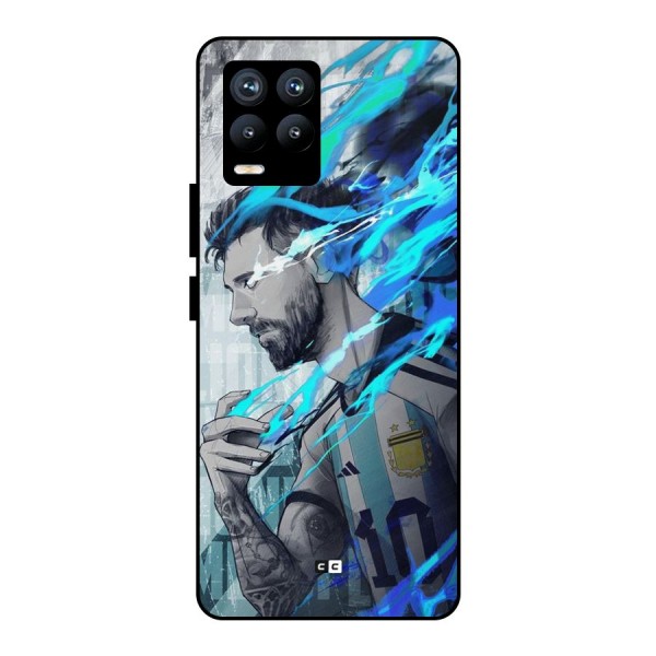 Electrifying Soccer Star Metal Back Case for Realme 8 Pro