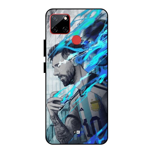 Electrifying Soccer Star Metal Back Case for Realme C12