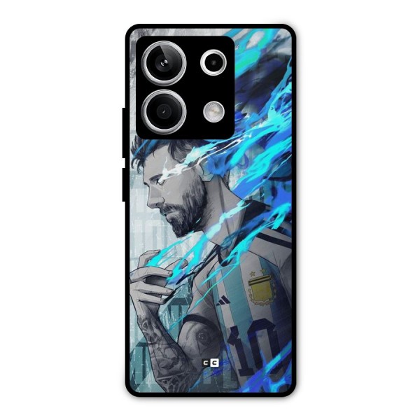 Electrifying Soccer Star Metal Back Case for Redmi Note 13 5G