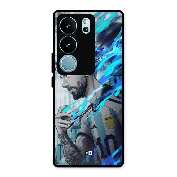 Electrifying Soccer Star Metal Back Case for Vivo V29
