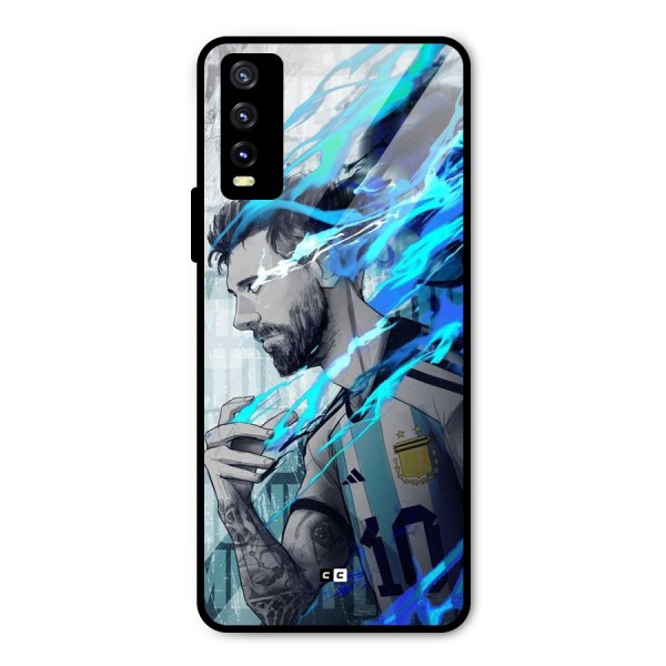 Electrifying Soccer Star Metal Back Case for Vivo Y20i