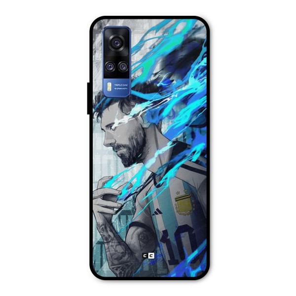 Electrifying Soccer Star Metal Back Case for Vivo Y51A