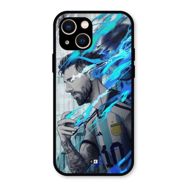 Electrifying Soccer Star Metal Back Case for iPhone 13