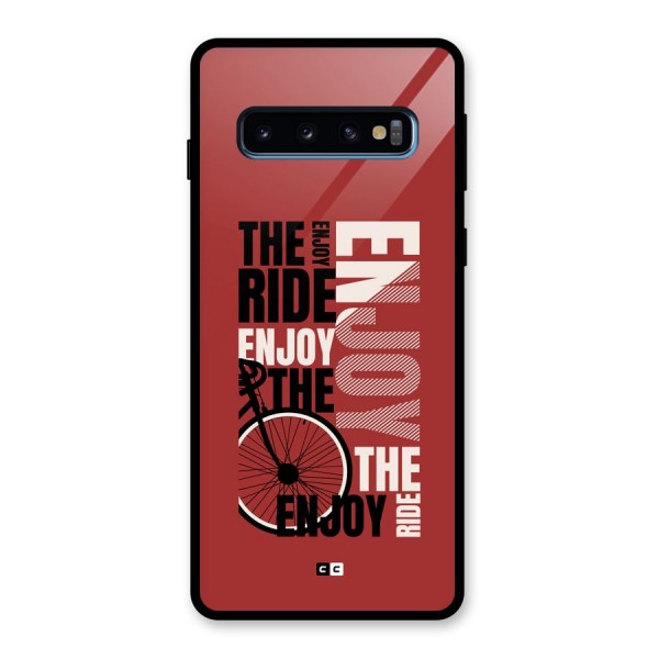 Enjoy The Ride Glass Back Case for Galaxy S10