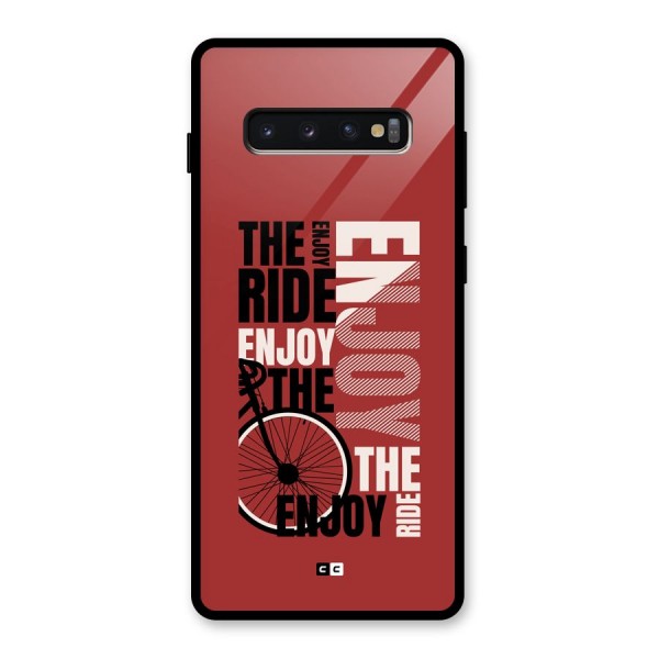 Enjoy The Ride Glass Back Case for Galaxy S10 Plus